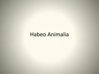Habeo Animalia