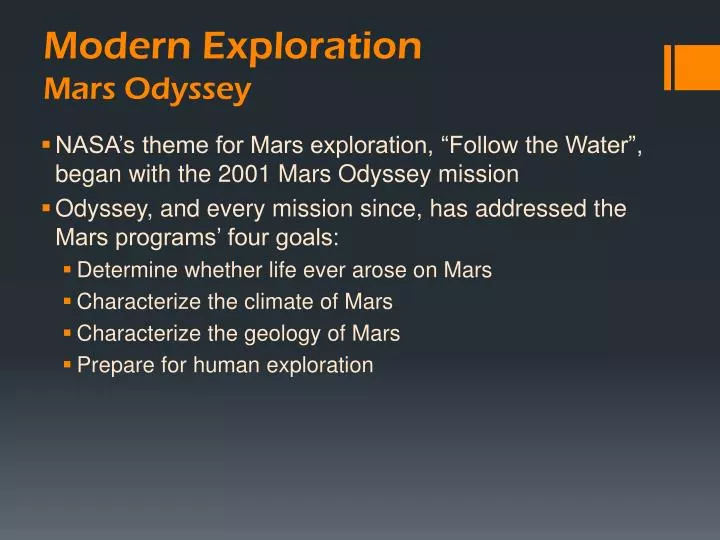 modern exploration mars odyssey