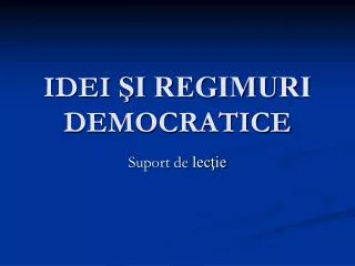 idei i regimuri democratice