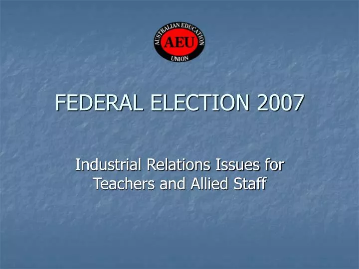 federal election 2007