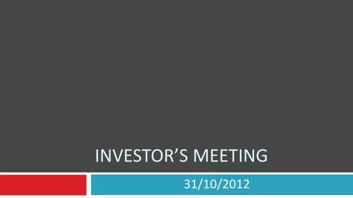 investor s meeting