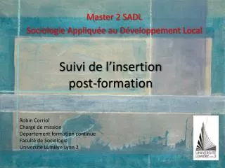 suivi de l insertion post formation