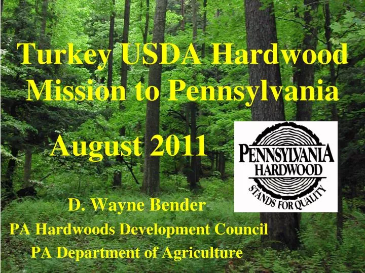 turkey usda hardwood mission to pennsylvania