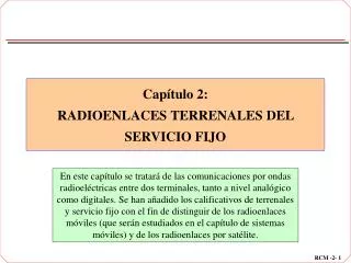 cap tulo 2 radioenlaces terrenales del servicio fijo