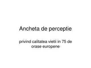 ancheta de perceptie