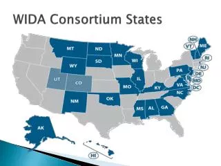 WIDA Consortium States