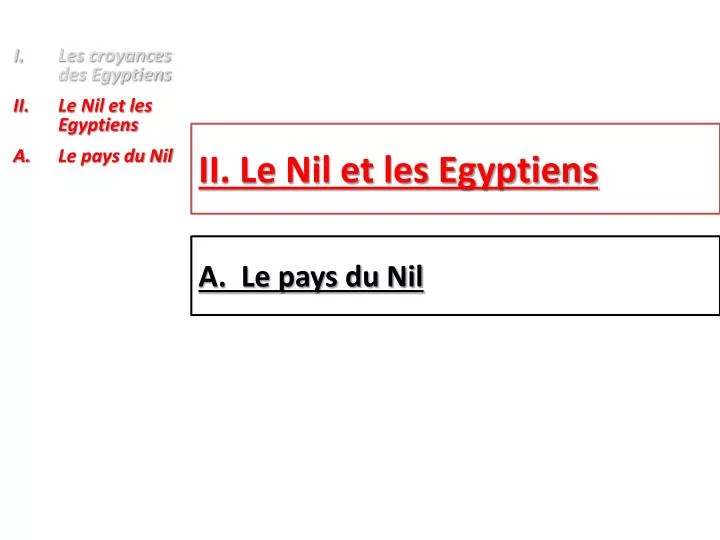 ii le nil et les egyptiens