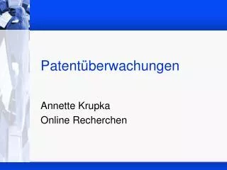 Patentüberwachungen
