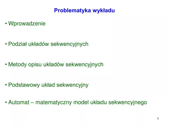 problematyka wyk adu