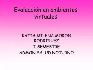 evaluaci n en ambientes virtuales