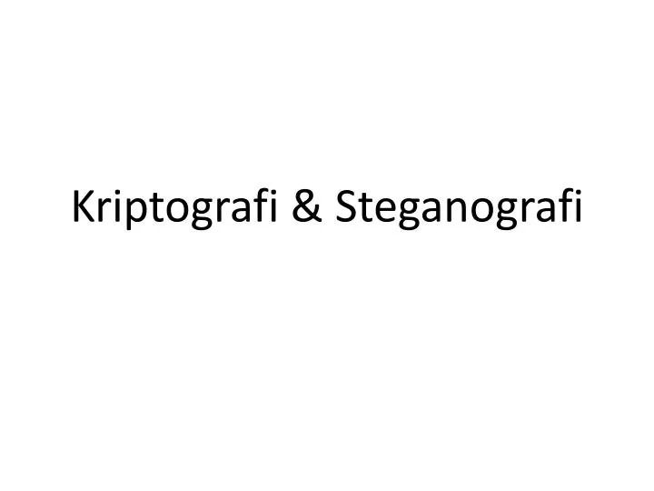 kriptografi steganografi