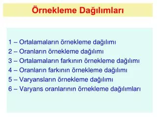 rnekleme da l mlar