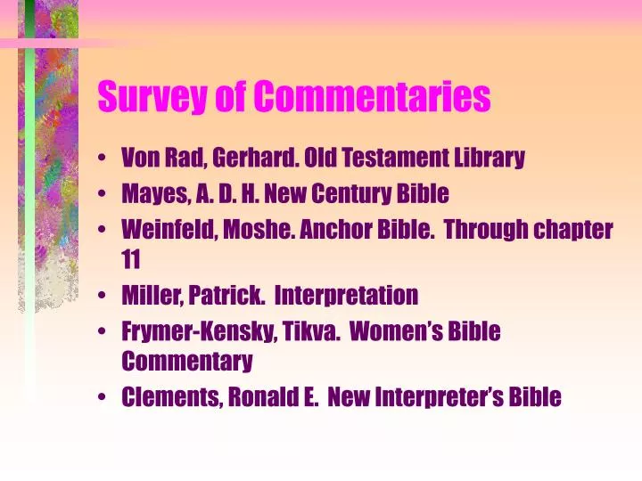survey of commentaries
