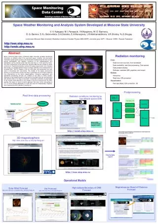 Space Weather Monitoring and Analysis System Developed at Moscow State University