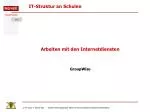 Arbeiten mit den Internetdiensten - slide 1