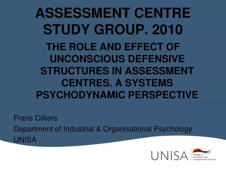 assessment centre study group 2010