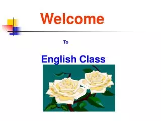 Welcome To English Class