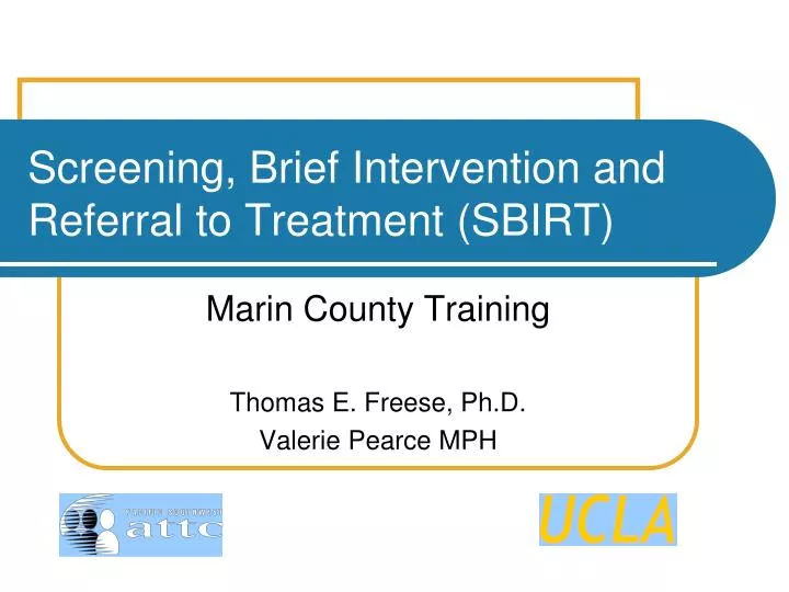 screening brief intervention and referral to treatment sbirt