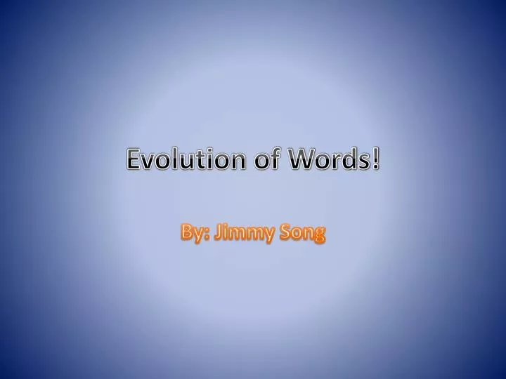 evolution of words
