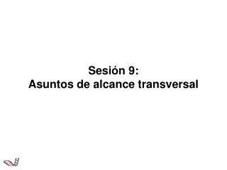 sesi n 9 asuntos de alcance transversal