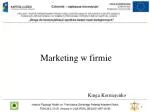 Marketing w firmie - slide 1