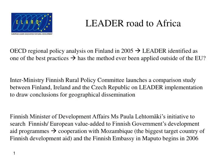 leader road to africa