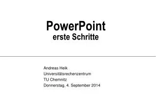 powerpoint erste schritte