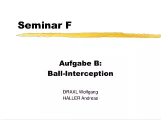 seminar f