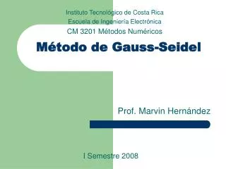m todo de gauss seidel