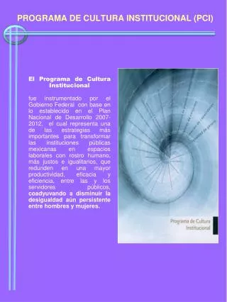 PPT - PROGRAMA DE CULTURA INSTITUCIONAL PowerPoint Presentation, Free ...