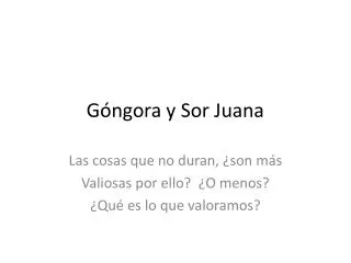 g ngora y sor juana