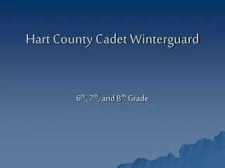 Hart County Cadet Winterguard