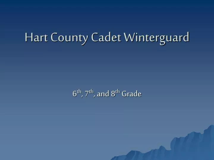 hart county cadet winterguard