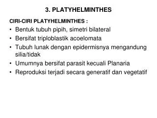 3 platyhelminthes