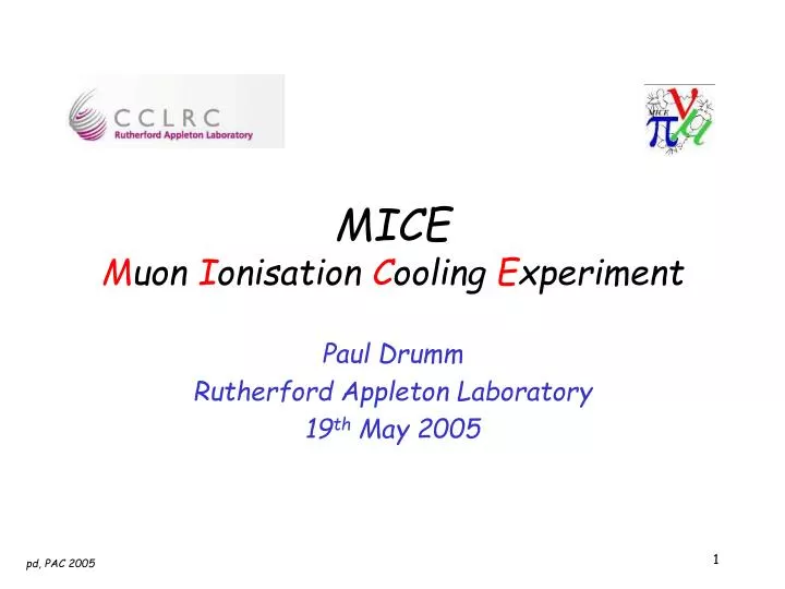 mice m uon i onisation c ooling e xperiment