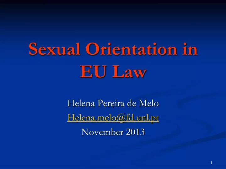 sexual orientation in eu law