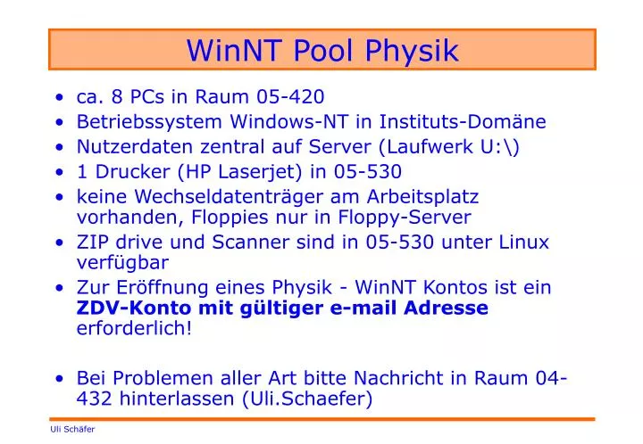 winnt pool physik