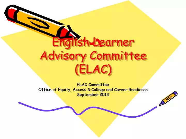 english learner advisory committee elac