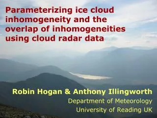 Parameterizing ice cloud inhomogeneity and the overlap of inhomogeneities using cloud radar data