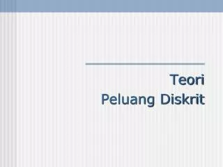 teori peluang diskrit