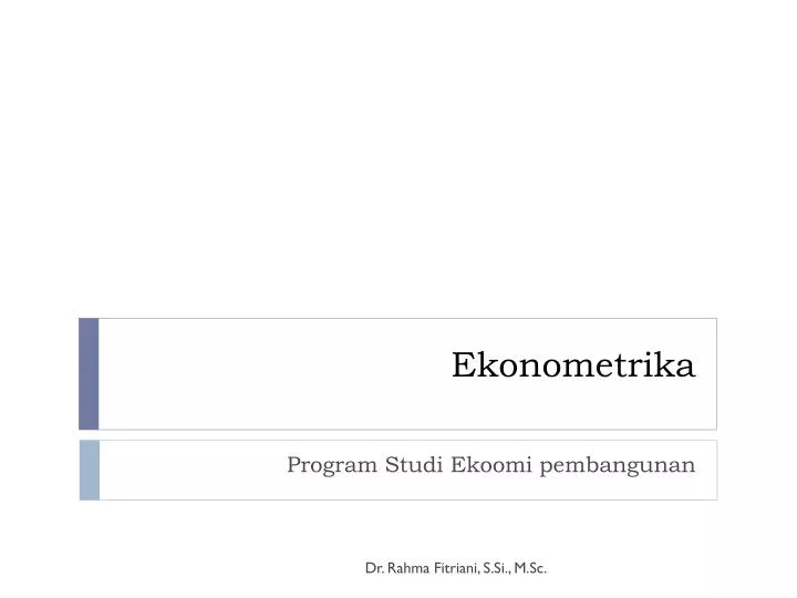 ekonometrika