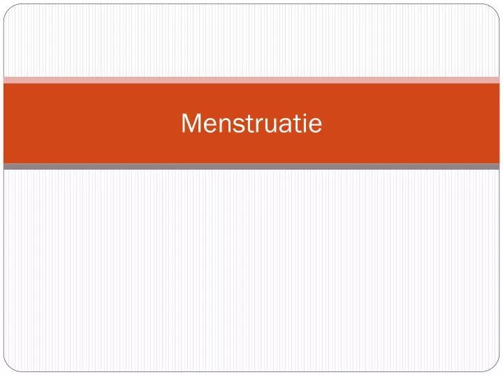 menstruatie
