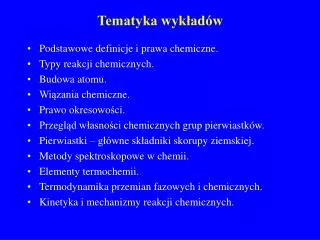 tematyka wyk ad w