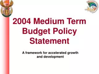2004 Medium Term Budget Policy Statement