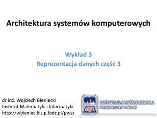 architektura system w komputerowych