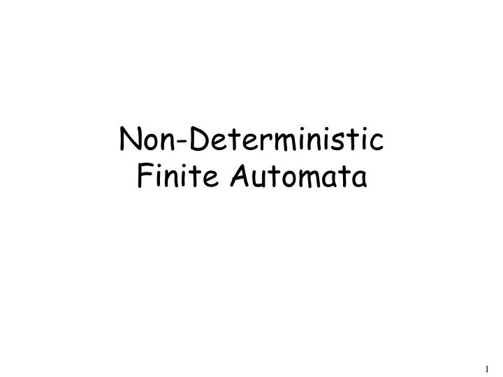 non deterministic finite automata