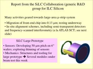 Report from the SiLC Collaboration (generic R&amp;D group for ILC Silicon