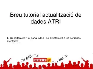 breu tutorial actualitzaci de dades atri
