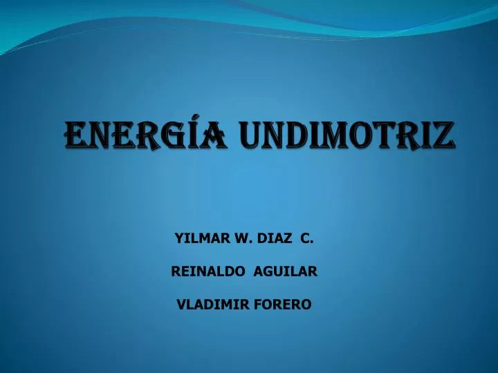 energ a undimotriz