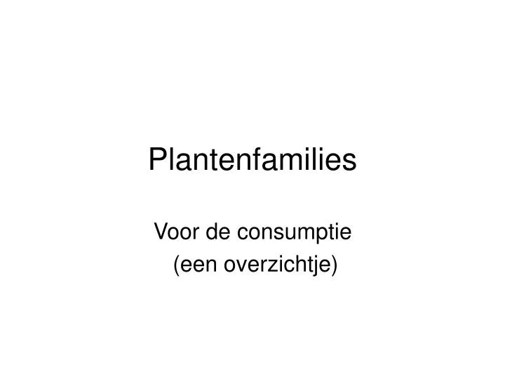 plantenfamilies